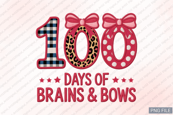 100 Days of Brains, Embroidery PNG