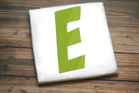 Alphabet Letter E Machine Embroidery Design