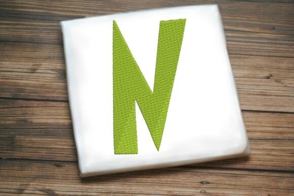 Alphabet Letter N Machine Embroidery Design