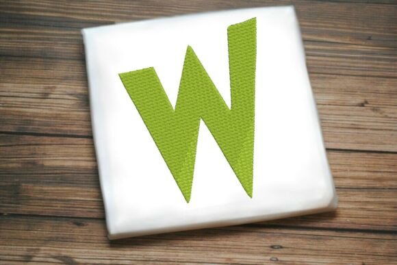 Alphabet Letter W Machine Embroidery Design