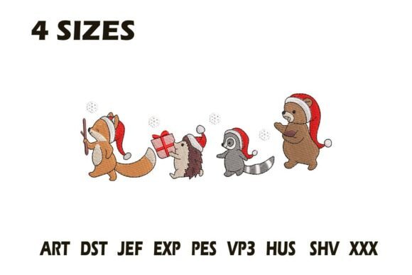 Christmas Forest Animals Embroidery