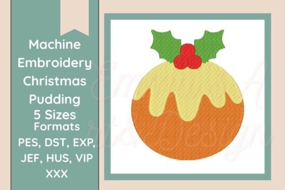Christmas Pudding Machine Embroidery
