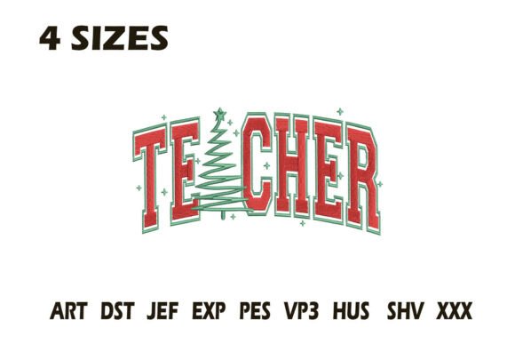 Christmas Teacher Embroidery