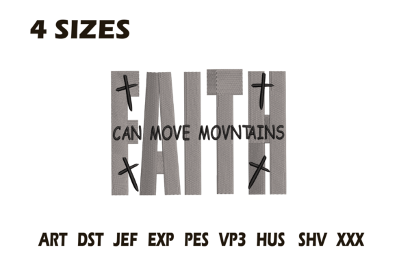 Faith Can Move Mountains Embroidery