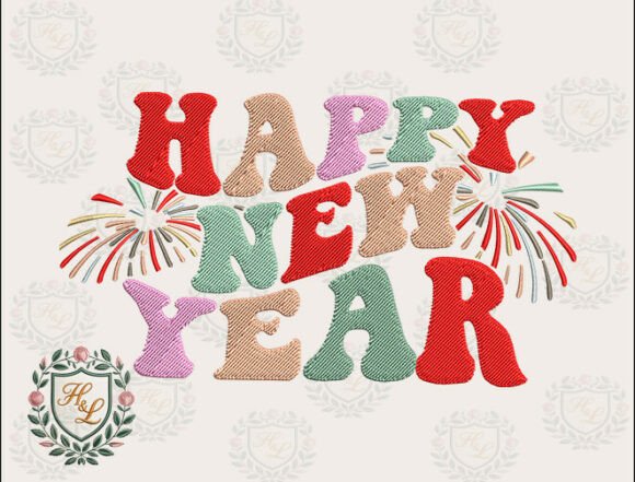 Festive New Year Embroidery Files