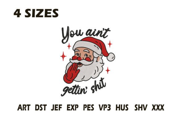 Funny Santa Christmas Embroidery