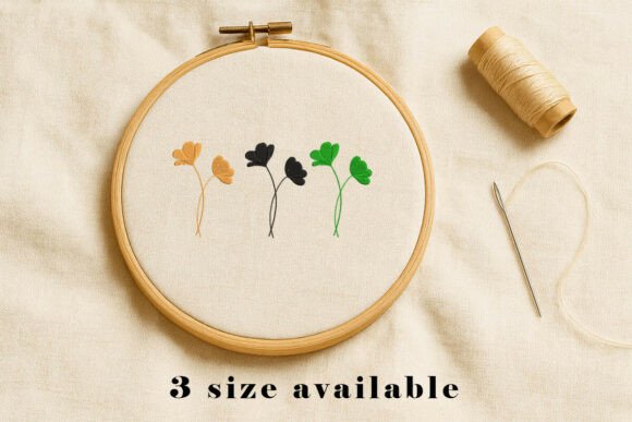 Ginkgo Leaf Outline Embroidery Set