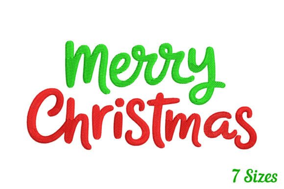 Merry Christmas Xmas Embroidery Art