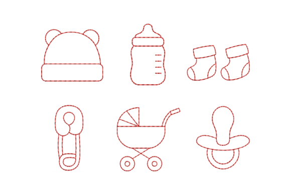 Mini Baby Icon Embroidery Set 2