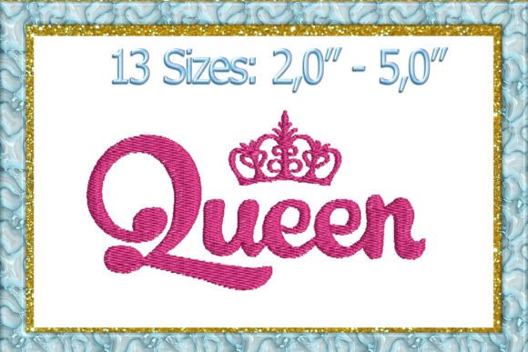 Queen Embroidery Design