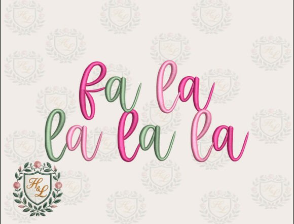 Retro Fa La La Embroidery Files