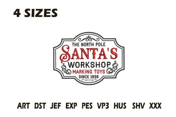 Santa’s Workshop Embroidery