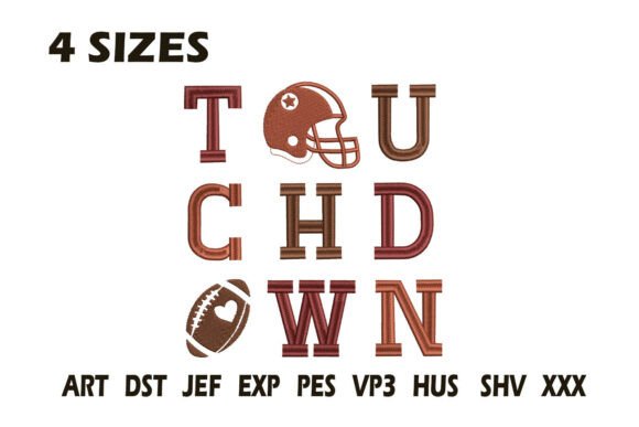Touchdown Football Embroidery
