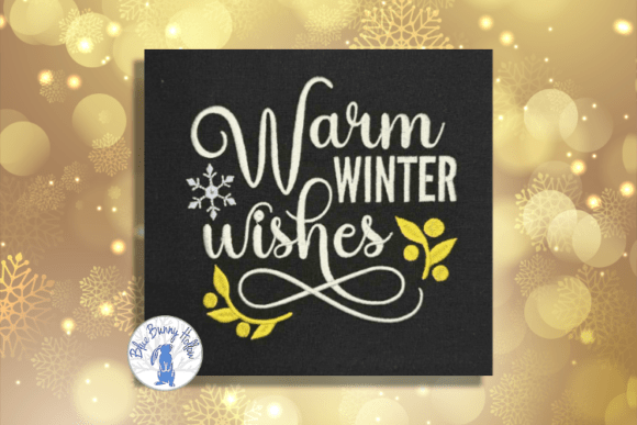 Warm Winter Wishes Embroidery Design