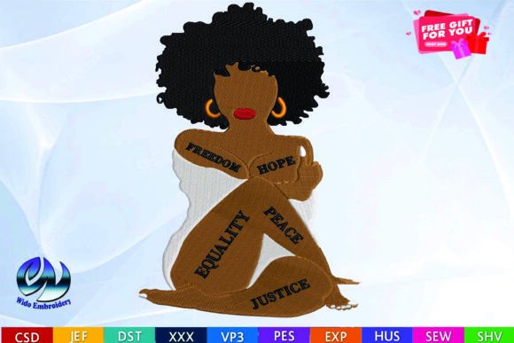Woman Machine Embroidery Design